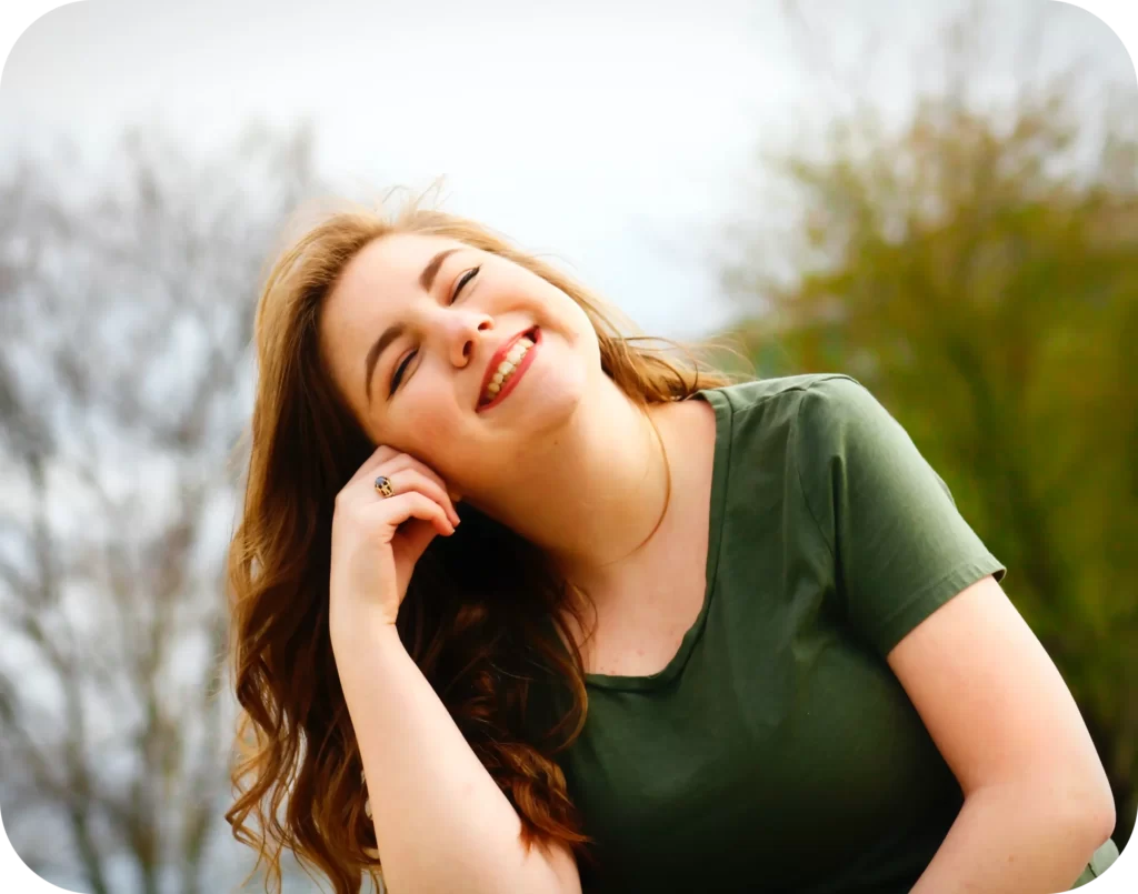 Woman smiling